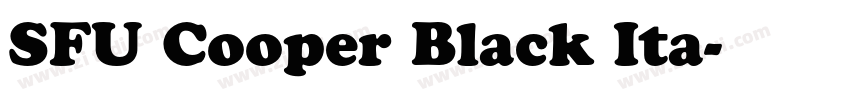 SFU Cooper Black Ita字体转换